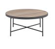 Bage Coffee Table in Weathered Gray Oak & Metal