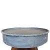 vidaXL Coffee Table Solid Reclaimed Wood 23.6"x17.7" Silver