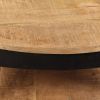 vidaXL Coffee Table Solid Rough Mango Wood 25.6"x12.6"