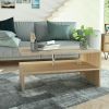 vidaXL Coffee Table Engineered Wood 35.4"x23.2"x16.5" Oak