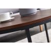 Modern Nesting coffee table; Black color frame with walnut top-32"