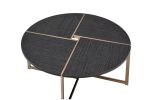 Bromia Coffee Table; Black &amp; Champagne 83005