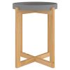 Coffee Table Gray 16.1"x16.1"x19.1" Engineered Wood&Solid Wood Pine