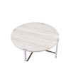 Brecon Coffee Table; White Oak &amp;Chrome 83210