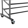 10-tier rolling shoe rack; silver finish; up to 30 pairs of shoes