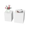 Upgrade MDF Nesting table/side table/coffee table/end table for living room; office; bedroom White; set of 2