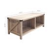 Farmhouse 2-Tier Coffee Table with Shelf; ; Sofa Center Table; Wood Coffee Table for Living Room; Rustic Oak