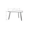 Manhattan Comfort Utopia 17.51" High Triangle Coffee Table with Splayed Legs in White Gloss