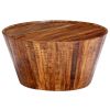 vidaXL Coffee Table 25.6"x25.6"x13" Solid Rough Mango Wood