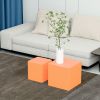 MDF Nesting table/Square Side Table/Coffee Table/End table Set of 2 ORANGE