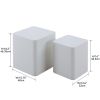 Upgrade MDF Nesting table/side table/coffee table/end table for living room; office; bedroom White; set of 2