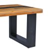 vidaXL Coffee Table 39.3"x19.6"x15.7" Solid Teak Wood and Polyresin