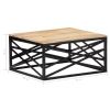 vidaXL Coffee Table 26.8"x26.8"x13.8" Solid Mango Wood