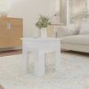 vidaXL Coffee Table High Gloss White 15.7"x15.7"x16.5" Engineered Wood