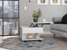 Peterson 1-Drawer 1-Shelf Lift Top Coffee Table White