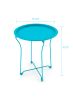 Atlantic Round Metal Tray Capri Breeze End Side Table; Removable Tray Outdoor & Indoor Drink; Snack; Coffee Table; Telephone Table