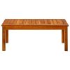 vidaXL Patio Coffee Table 35.4"x19.7"x14.2" Solid Acacia Wood