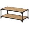 vidaXL Coffee Table 35.4"x17.7"x13.8" Solid Rough Mango Wood