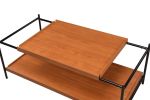 Oaken Coffee Table; Honey Oak & Black