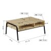 31.7" L Rectangular Coffee Table with Storage Open Drawer