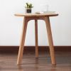 Round End Table- Small End Table Side Table Coffee Table Bedside Table Night Stand for Living Room Bedroom & Balcony; 100% Natural Solid Oak Wood Easy