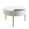 Bodfish Coffee Table; White & Natural YJ