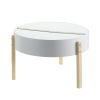 Bodfish Coffee Table; White & Natural YJ