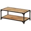 vidaXL Coffee Table 35.4"x17.7"x13.8" Solid Rough Mango Wood