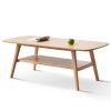 Center table Low Table 100% solid wood Top plate Desk Coffee table Width 120 x Depth 56 x Height 44 cm Study desk Work from home Easy to assemble Natu