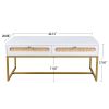 2 Rattan Drawer Coffee Table; Modern Furniture Decor; for Living Room Reception; Easy Assembly; Rectangular Unique Coffee Table