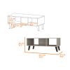 Chelsea 2-Shelf Rectangle Coffee Table Light Grey