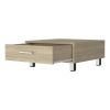 Lombard 1-Drawer Rectangle Coffee Table Light Pine