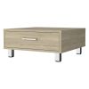 Lombard 1-Drawer Rectangle Coffee Table Light Pine