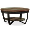 vidaXL Coffee Table Solid Reclaimed Wood 25.6"x12.6"