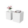 Upgrade MDF Nesting table/side table/coffee table/end table for living room; office; bedroom White; set of 2