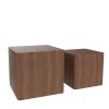 MDF Nesting table/side table/coffee table/end table for living room; office; bedroom Walnut; set of 2