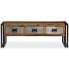 vidaXL Coffee Table with 3 Drawers Solid Reclaimed Wood 39.4"x19.7"x13.8"