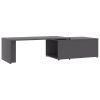 vidaXL Coffee Table Gray 59.1"x19.7"x13.8" Engineered Wood