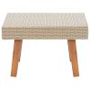 vidaXL Patio Coffee Table Poly Rattan Beige