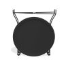 Atlantic Round Metal Tray Black End Side Table; Removable Tray Outdoor & Indoor Drink; Snack; Coffee Table; Telephone Table