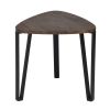 Nesting Coffee Table; Set of 3 End Tables for Living Room; Stacking Side Tables; Wood Look Accent Furniture with Metal Frame - WALNUT & BLACK