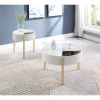 Bodfish Coffee Table; White & Natural YJ