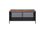 Winam Coffee Table; Antique Oak & Black