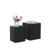 Upgrade MDF Nesting table/side table/coffee table/end table for living room; office; bedroom ; Black Oak; set of 2