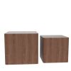 MDF Nesting table/side table/coffee table/end table for living room; office; bedroom Walnut; set of 2