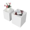 Upgrade MDF Nesting table/side table/coffee table/end table for living room; office; bedroom White; set of 2