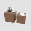 MDF Nesting table/side table/coffee table/end table for living room; office; bedroom Walnut; set of 2