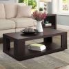 Coffee table with lower shelf; espresso