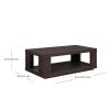 Coffee table with lower shelf; espresso