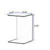 Whole Tempered Glass Coffee Table Clear End Table Transparent Side Table for Room